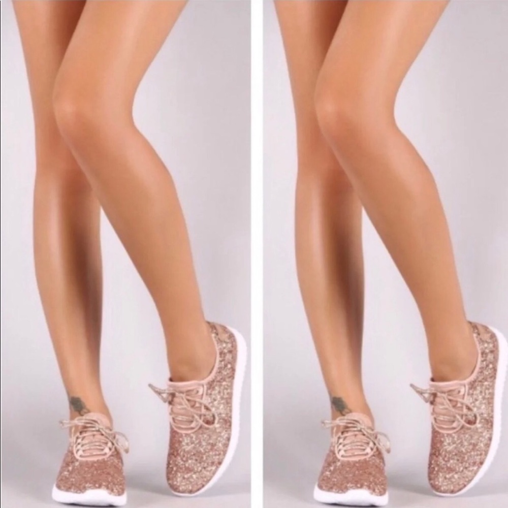 Forever Rose Gold Glitter Sneaker